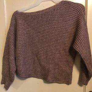 Fashion Nova/ Off the Shoulder Cropped Sweater